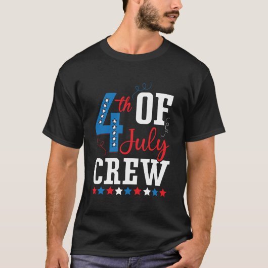アメリカ愛国心のある7月4日アメリカ国旗5 Tシャツ (正面)