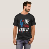 アメリカ愛国心のある7月4日アメリカ国旗5 Tシャツ (正面フル)