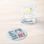 アメリカ愛国心のある7月4日パーティー ラウンドペーパーコースター (インサイチュ)