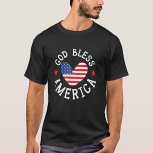 アメリカ愛国心のある7月4日米国国旗 Tシャツ