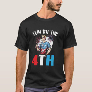 アメリカ愛国心のある7月4日米国国旗 Tシャツ