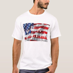 アメリカ愛国心を祝福する Tシャツ