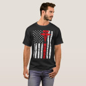 アメリカ愛国心アメリカ国旗の登録ナース4th J Tシャツ (正面フル)