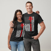 アメリカ愛国心アメリカ国旗の登録ナース4th J Tシャツ (ユニセックス)