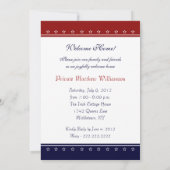 アメリカ愛国心ウェルカムホームパーティー招待状 招待状 (裏面)