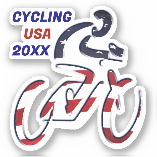 アメリカ愛国心バイキングサイクリング シール (正面)