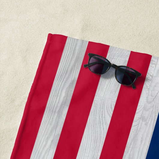 アメリカ愛国心パーソナライズされた旗 ビーチタオル (インサイチュ)