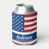 アメリカ愛国心パーソナライズされた満州旗 缶クーラー (缶正面)