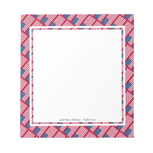 アメリカ愛国心パーソナライズされた ノートパッド (正面)