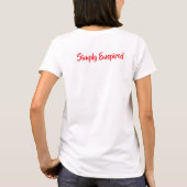 アメリカ愛国心女性透明デザイン Tシャツ (裏面)