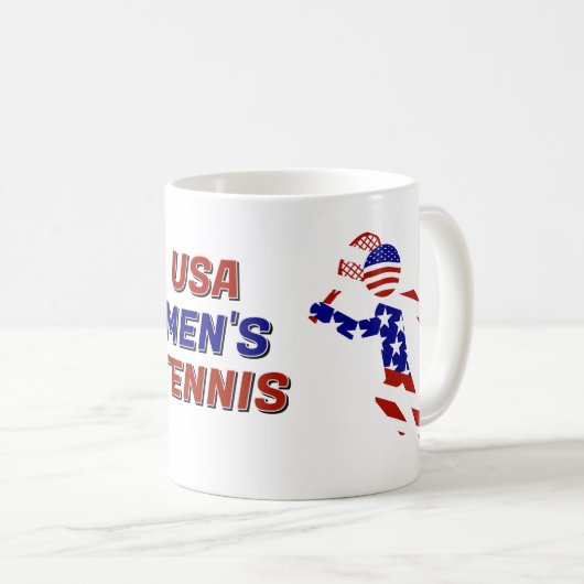 アメリカ愛国心男子テニス コーヒーマグカップ (正面右)