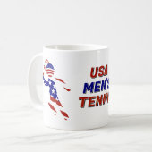 アメリカ愛国心男子テニス コーヒーマグカップ (正面左)