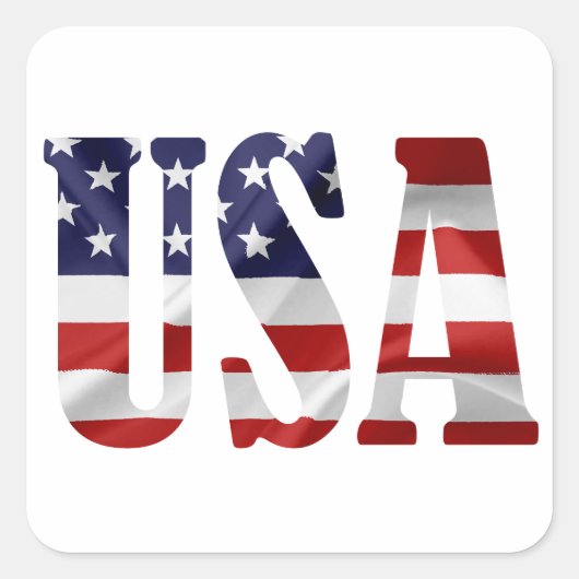 アメリカ愛国心 スクエアシール (正面)