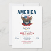 アメリカ愛国心 250周年家族再会USAイーグル 招待状 (正面)