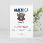 アメリカ愛国心 250周年 オールアメリカンBBQ USA イーグル 招待状 (スタンド正面)