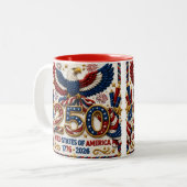 アメリカ愛国心 250周年 7月4日 2T ツートーンマグカップ (正面左)