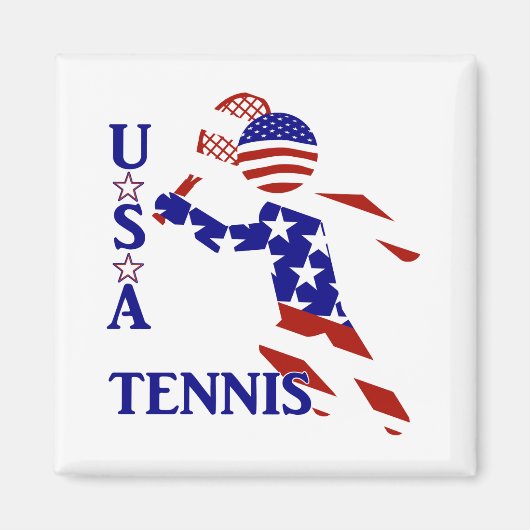 アメリカ愛国心 MEN'Sテニス マグネット (正面)