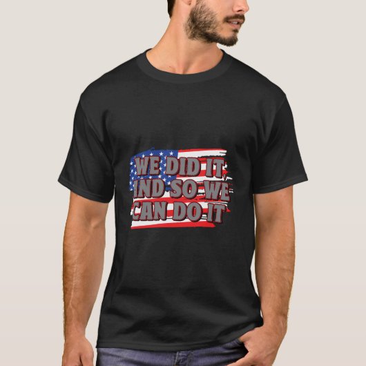 アメリカ愛国愛国主義のアメリカ独立主義を実行した Tシャツ (正面)