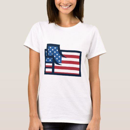 アメリカ愛国拳 Tシャツ (正面)