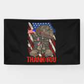 アメリカ愛国旗ありがとう 横断幕 (横)