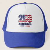 アメリカ愛国旗デザイン250種類 | 1776 2026 キャップ (正面)