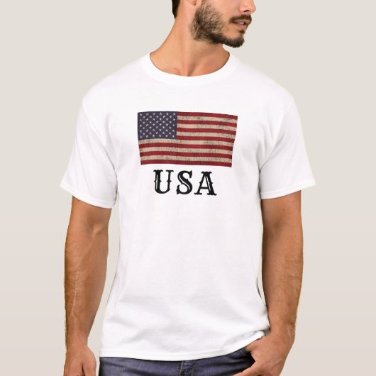 アメリカ愛国旗デザイン Tシャツ (正面)
