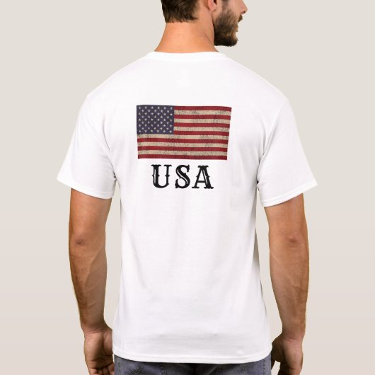 アメリカ愛国旗デザイン Tシャツ (裏面)