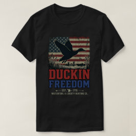 アメリカ愛国旗: ダッキン・フリーダム・ハンティング Tシャツ