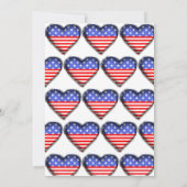 アメリカ愛国気球1歳の誕生日 招待状 (裏面)