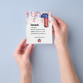 アメリカ愛国気球1st誕生日招待状 チラシ (手)