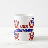 アメリカ愛国水泳 コーヒーマグカップ (中央)