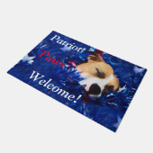 アメリカ愛国犬の歩き ドアマット (アングル)