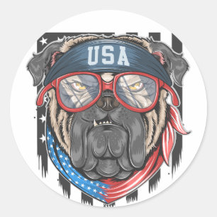 アメリカ愛国犬 ラウンドシール