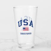 アメリカ愛国独立記念日アメリカ国旗 タンブラーグラス (裏面)