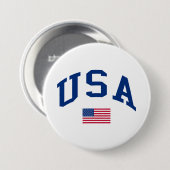 アメリカ愛国独立記念日アメリカ国旗 缶バッジ (正面&裏面)
