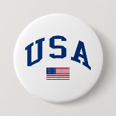 アメリカ愛国独立記念日アメリカ国旗 缶バッジ (正面)