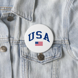 アメリカ愛国独立記念日アメリカ国旗 缶バッジ