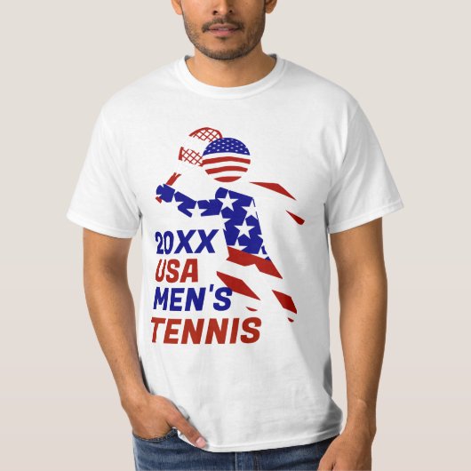 アメリカ愛国男子テニス Tシャツ (正面)