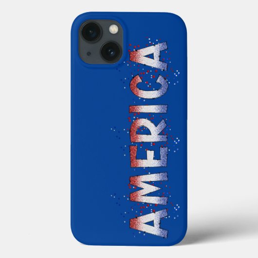 アメリカ愛国的きらめくワードアート Case-Mate iPhoneケース (裏面)