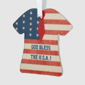 アメリカ愛国的で醜いセーターパーソナライズされた オーナメント (正面)