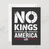 アメリカ愛国的なアメリカ国旗に王はいない シーズンポストカード (正面/裏面)
