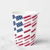 アメリカ愛国的なアメリカ国旗のタイル書道文字 紙コップ (裏面)
