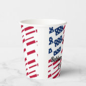 アメリカ愛国的なアメリカ国旗のタイル書道文字 紙コップ (右)