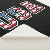 アメリカ愛国的なアメリカ国旗の女男性へ性キッズボーイ シェルパブランケット (3/4)