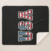 アメリカ愛国的なアメリカ国旗の女男性へ性キッズボーイ シェルパブランケット (正面(横))