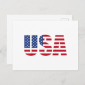 アメリカ愛国的なアメリカ国旗の女男性へ性キッズボーイ シーズンポストカード (正面/裏面)