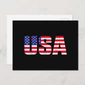 アメリカ愛国的なアメリカ国旗の女男性へ性キッズボーイ シーズンポストカード (正面/裏面)