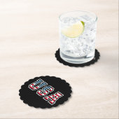 アメリカ愛国的なアメリカ国旗の女男性へ性キッズボーイ ペーパーコースター (インサイチュ)