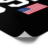 アメリカ愛国的なアメリカ国旗の女男性へ性キッズボーイ ポスター (角)