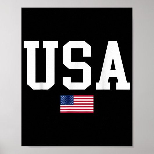 アメリカ愛国的なアメリカ国旗の女男性へ性キッズボーイ ポスター (正面)